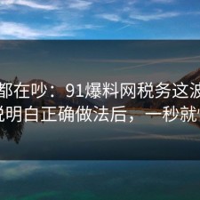 大家都在吵：91爆料网税务这波把门道说明白正确做法后，一秒就懂了