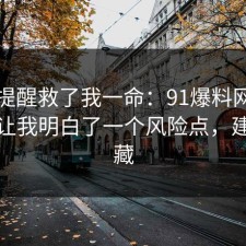 这句提醒救了我一命：91爆料网合同这次让我明白了一个风险点，建议收藏