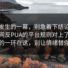 刚刚发生的一幕，别急着下结论：91爆料网反PUA的平台规则对上了，最关键的一环在这，别让情绪替你决定