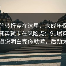 事情的转折点在这里，未成年保护的争议其实就卡在风险点：91爆料网把门道说明白完你就懂，后劲太大